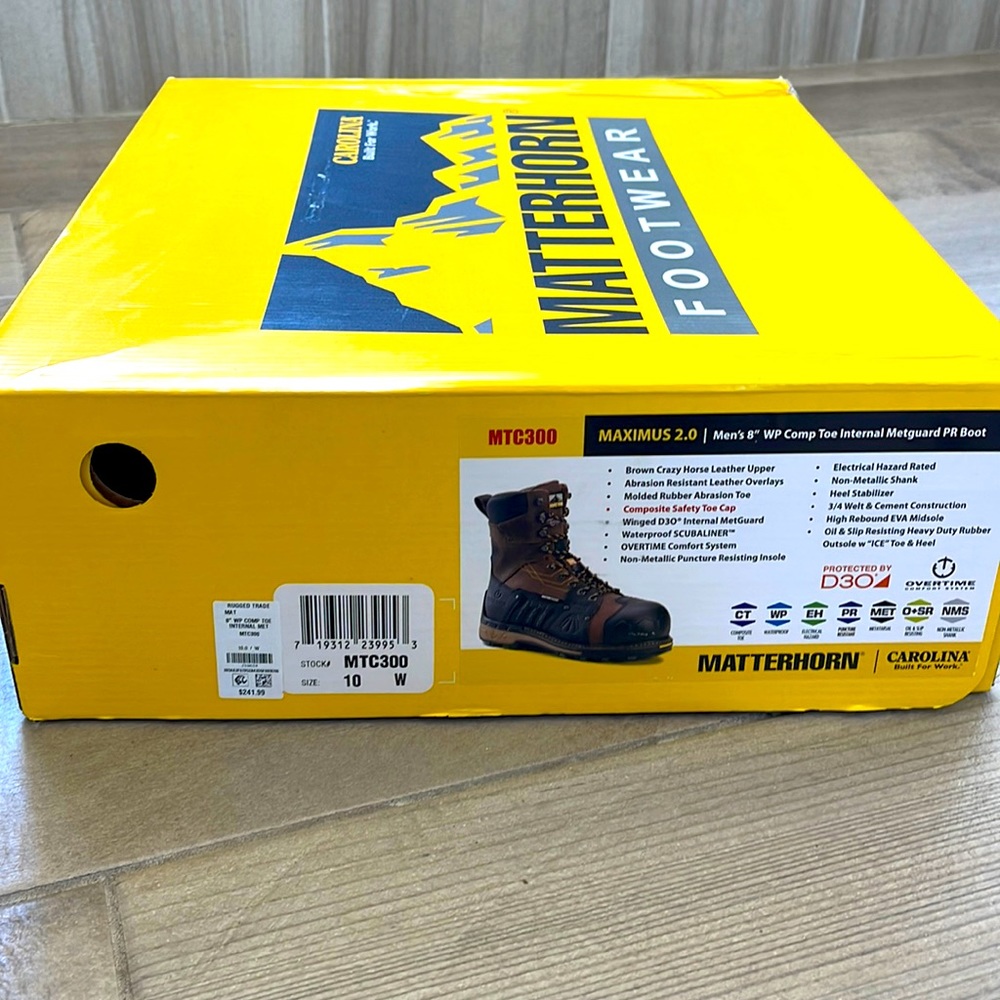 Matterhorn MTC300 Maximus 2.0 Men’s 8” WP Comp Toe Internal Metguard PR Boot